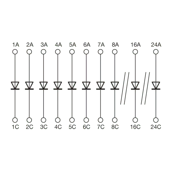 Cabur XCDM08CS Diode modules Feed-through