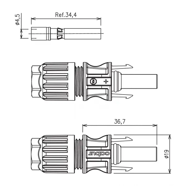 Cabur IS24243N Fly 10mm² connectors