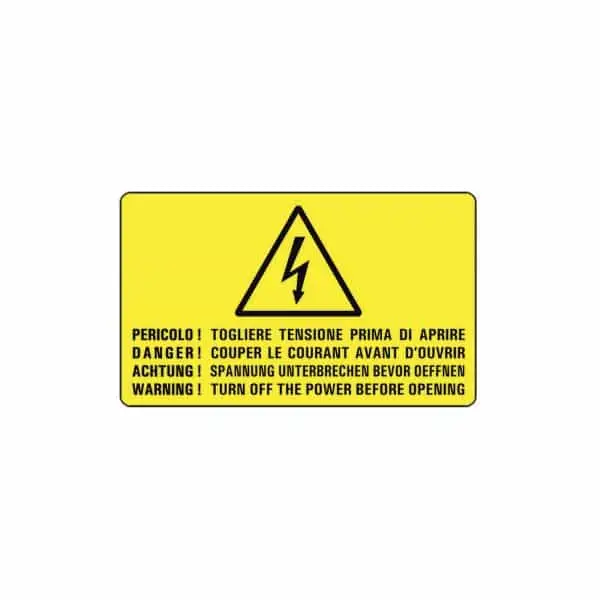 Cabur ETVIN128 WARNING LABELS Warning labels for factories - building sites - panles and industrial plants