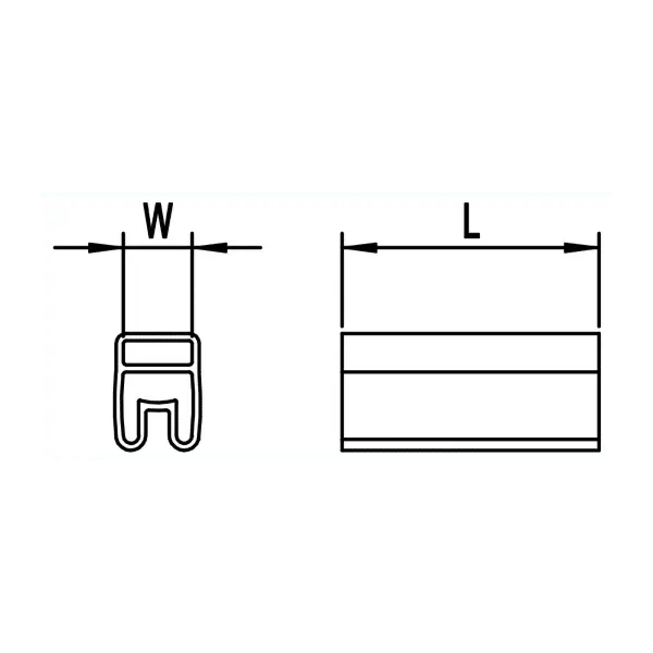 Cabur TUB1200 SUPPORTS TRASPARENT SLEEVS FOR RIGID CABLE TAGS