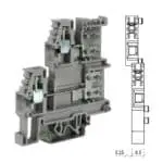 Cabur FF100GR SCREW TERMINAL BLOCKS FVS SERIES 2 LEVEL FEED-THROUGH