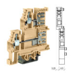 Cabur FF100 SCREW TERMINAL BLOCKS FVS SERIES 2 LEVELS FEED-THROUGH