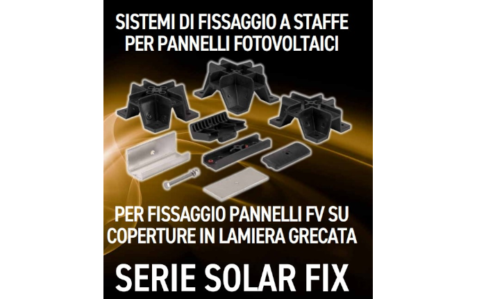 Nuova brochure Cabur: Sistemi di fissaggio a staffe per pannelli fotovoltaici