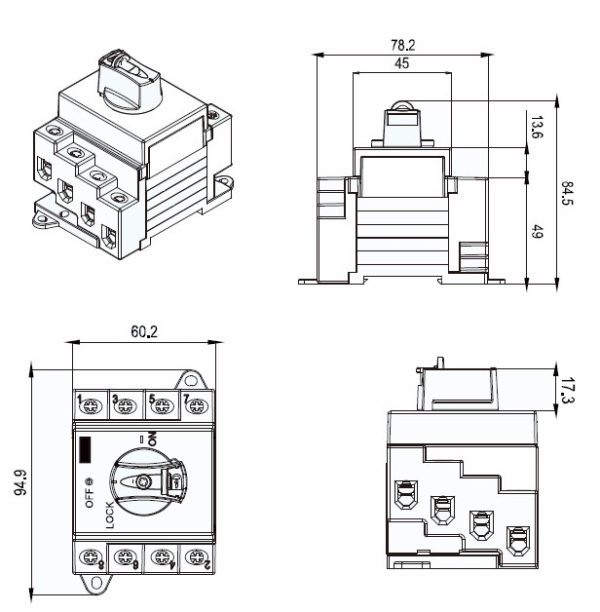 CABUR ISSD100016S Photovoltaic circuit breakers